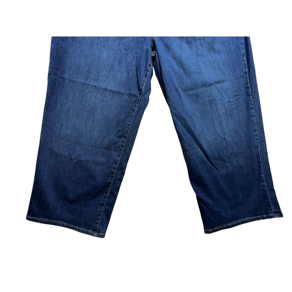 Jessica Simpson Adored High Rise Wide Crop Jeans 24W Denim Blue Button Fly - Picture 10 of 16